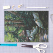 Papier Mousseline Sechs Enten à Wasser par Alexander Koester (Artisanat)