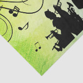 Papier Mousseline Section Trumpet Jazz Music Green (Détail)