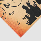 Papier Mousseline Section Trumpet Jazz Musique Orange Rust (Détail)