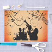 Papier Mousseline Section Trumpet Jazz Musique Orange Rust (Artisanat)