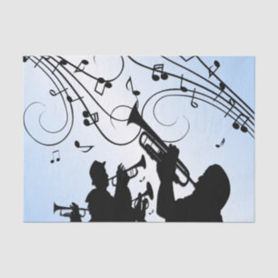 Papier Mousseline Section Trumpet Musique bleue