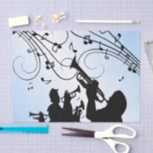 Papier Mousseline Section Trumpet Musique bleue (Artisanat)