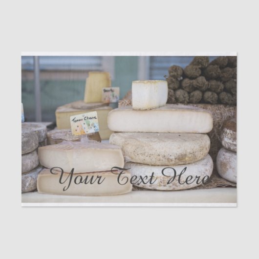Papier Mousseline Sélection de Fromage Rustique Français (Recto)