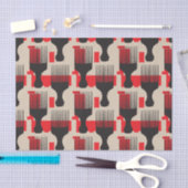 Papier Mousseline Sélection rouge d'Afro de peigne de cheveux noirs (Artisanat)