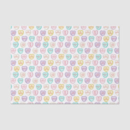 Papier Mousseline Self Love Candy Hearts - Livre blanc Tissu