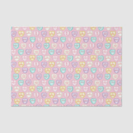 Papier Mousseline Self Love Candy Hearts - Papier Tissu Rose