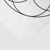 Papier Mousseline Semence de vie Géométrie sacrée noir et blanc (Détail)