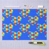 Papier Mousseline Sensibilisation sur l'autisme Puzzle Coeur de pièc (Artisanat)