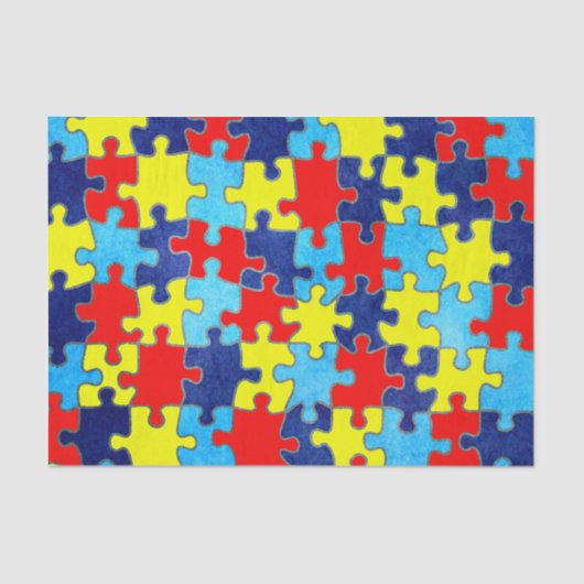 Papier Mousseline Sensibilisation sur l'autisme-Puzzle par Shirley T (Recto)