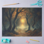 Papier Mousseline Sentier Automnal Découpe sous Clair de Lune (Artisanat)