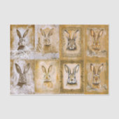 Papier Mousseline Sepia Bunny Artwork, Easter Crafts EV3L Decoupage (Recto)