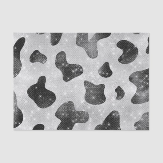 Papier Mousseline Séquins de Parties scintillant brillant noir brill (Recto)