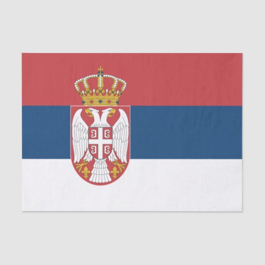 Papier Mousseline Serbia Flag (Recto)