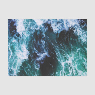 Papier Mousseline Serene Ocean Waves Decoupage Paper for DIY Project