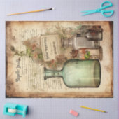 Papier Mousseline Série 10 de conception de potion de sorcière vinta (Artisanat)