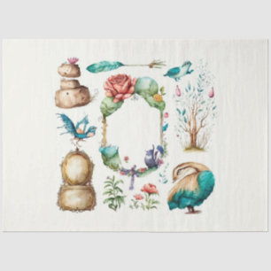 Papier Mousseline Série Alice's Tea Party Design 12