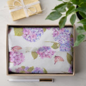 Papier Mousseline Série aquarelle d'hortensia Design 13 (Cadeau)