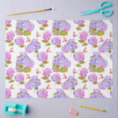 Papier Mousseline Série aquarelle d'hortensia Design 13 (Artisanat)