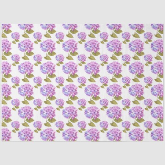 Papier Mousseline Série Aquarelle Hydrangea Design 11 (Recto)
