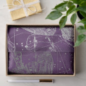 Papier Mousseline Série Carte du ciel Galaxy Silver Design 11 (Cadeau)