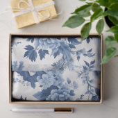 Papier Mousseline Série Chinoserie bleu et blanc Design 6 (Cadeau)