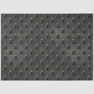 Papier Mousseline Série Cirque Noir et Or Design 1