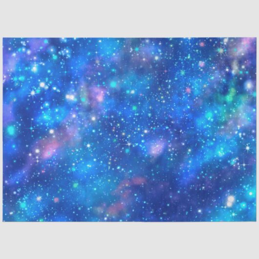 Papier Mousseline Série Conception Galaxie Bleue 9 (Recto)