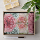 Papier Mousseline Série Conception Rose Romantique 8 (Cadeau)