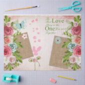 Papier Mousseline Série Conception Rose Romantique 8 (Artisanat)