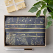 Papier Mousseline Série de cartes Gold Star Design 13 (Cadeau)