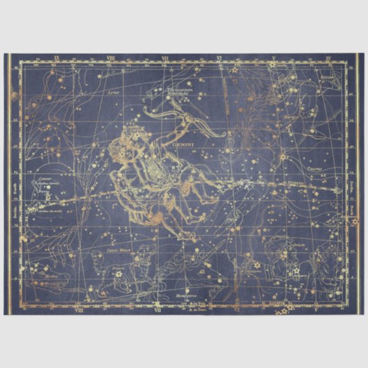 Papier Mousseline Série de cartes Gold Star Design 16 (Recto)