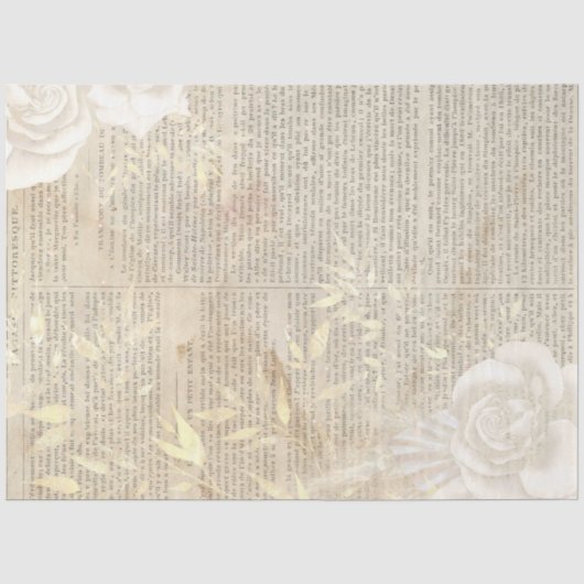 Papier Mousseline Série de conception Boho Floral Ephemera #1 (Recto)