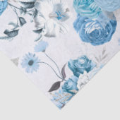Papier Mousseline Série de conception florale bleue 2 (Détail)
