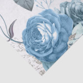 Papier Mousseline Série de conception florale bleue 3 (Détail)