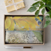 Papier Mousseline Série de tournesols et libellules Design 5 (Cadeau)