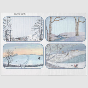 Papier Mousseline Série d'éphémères de la forêt hivernale, modèle 10
