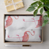 Papier Mousseline Série d'oiseaux tropicaux : Flamant rose Design 2 (Cadeau)