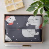 Papier Mousseline Série d'ours polaires de Noël Design 11 (Cadeau)