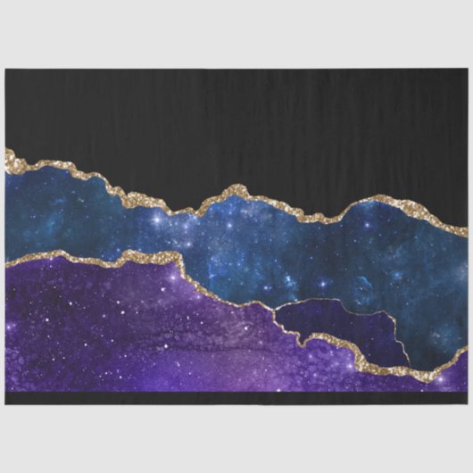 Papier Mousseline Série Galaxy Agate Design 1 (Recto)