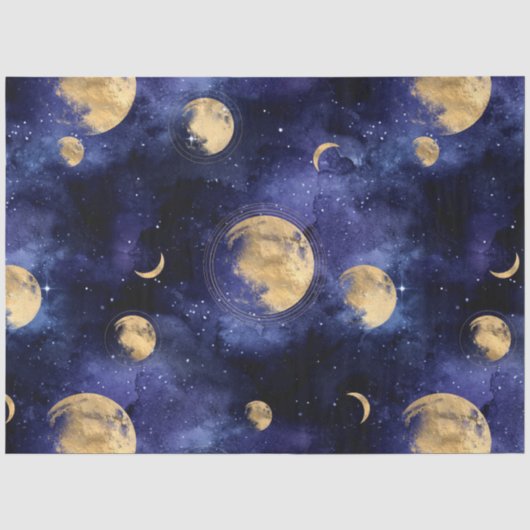 Papier Mousseline Série Galaxy Moon Design 6 (Recto)