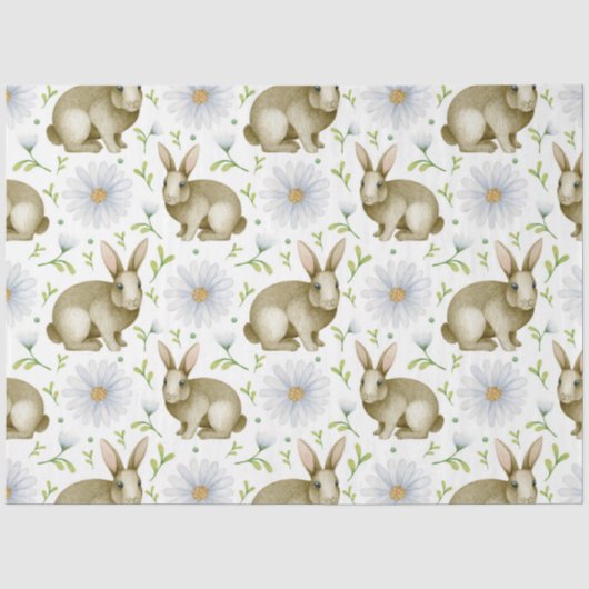 Papier Mousseline Série Lapin de Pâques Design 3 (Recto)