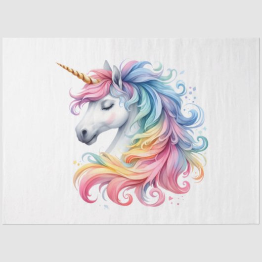 Papier Mousseline Série Licorne Conception 6 (Recto)