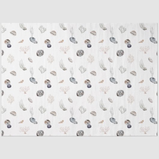 Papier Mousseline Série Ocean Breeze Design 2 (Recto)