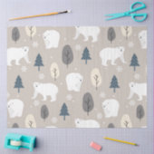 Papier Mousseline Série Ours Polaire de Noël Design 3 (Artisanat)