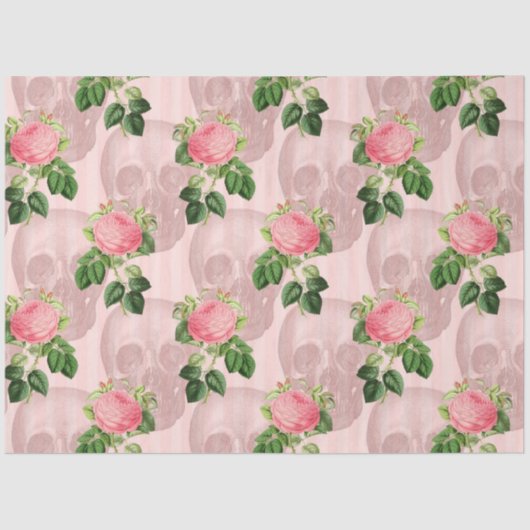 Papier Mousseline Série Pull Floral Rose Design 9 (Recto)