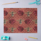 Papier Mousseline Série Red Rose Bee Design 29 (Artisanat)