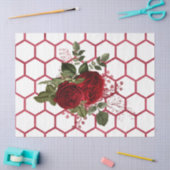 Papier Mousseline Série Red Rose Bee Design 65 (Artisanat)