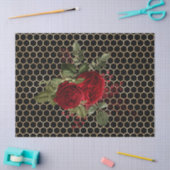 Papier Mousseline Série Red Rose Bee Design 68 (Artisanat)