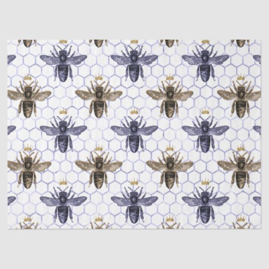 Papier Mousseline Série Serenity Bee Design 21 Tissu Papier (Recto)