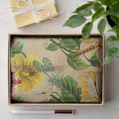 Papier Mousseline Série Sunflower et Dragonflies Design 2 (Cadeau)